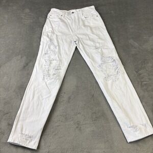PISTOLA Jeans Womens 26 High Rise Relaxed Roller Distressed White Denim P6626HFI